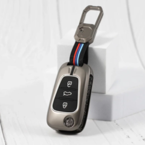 Metal Silicon Car Key Case for Hyundai Old 3 Button Flip Key