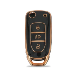 TPU Car Key Cover Fit for Tata Punch | Harrier | Tigor | Bolt| Nexon | Hexa | Zest | Tiago Flip Key